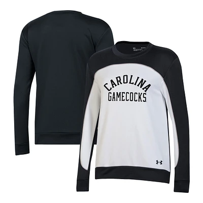 Sweat Under Armour Gamecocks de Caroline du Sud colorblock noir/blanc pour femme