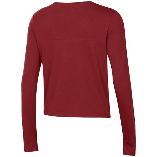 T-shirt court à manches longues pour femmes Under Armour Garnet South Carolina Gamecocks Vault