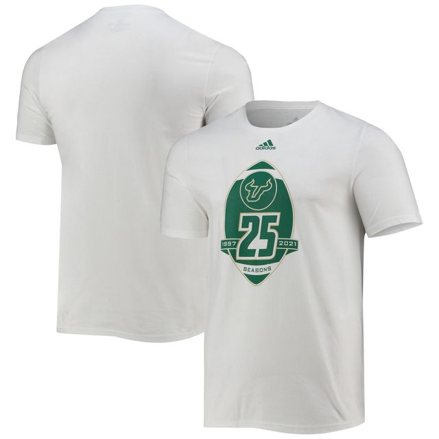 T-shirt pour homme adidas South Florida Bulls 25e anniversaire blanc