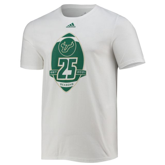 T-shirt pour homme adidas South Florida Bulls 25e anniversaire blanc