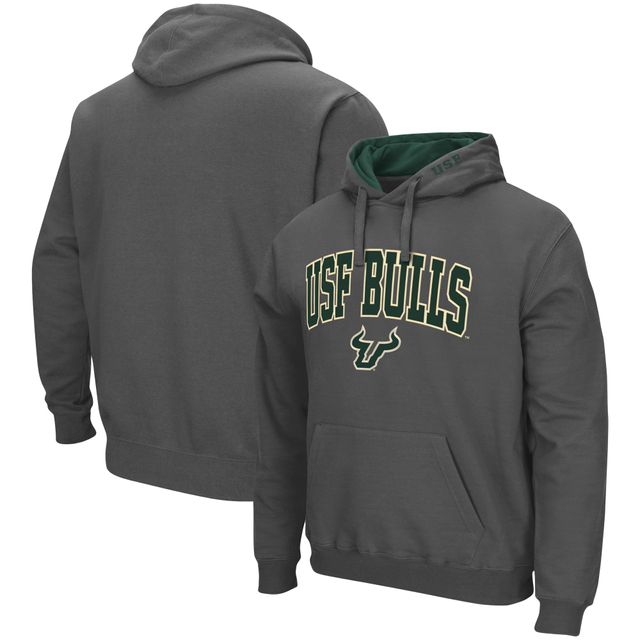 Chandail à capuchon Colosseum Charcoal South Florida Bulls Arch et logo pour hommes