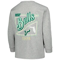 Youth Gray South Florida Bulls Retro Script Long Sleeve T-Shirt