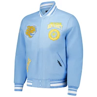 Men's Pro Standard Light Blue Southern University Jaguars Crest Wool Full-Zip Jacket