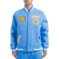 Men's Pro Standard Light Blue Southern University Jaguars Crest Wool Full-Zip Jacket