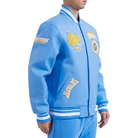Men's Pro Standard Light Blue Southern University Jaguars Crest Wool Full-Zip Jacket