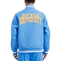 Men's Pro Standard Light Blue Southern University Jaguars Crest Wool Full-Zip Jacket