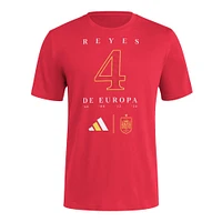Men's adidas Red Spain National Team 2024 European Champions T-Shirt