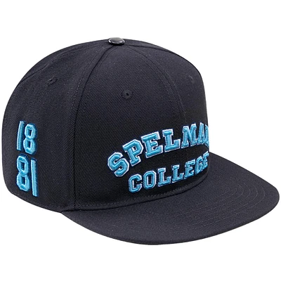 Casquette Snapback Pro Standard noire pour homme avec logo Arch Over des Jaguars du Spelman College