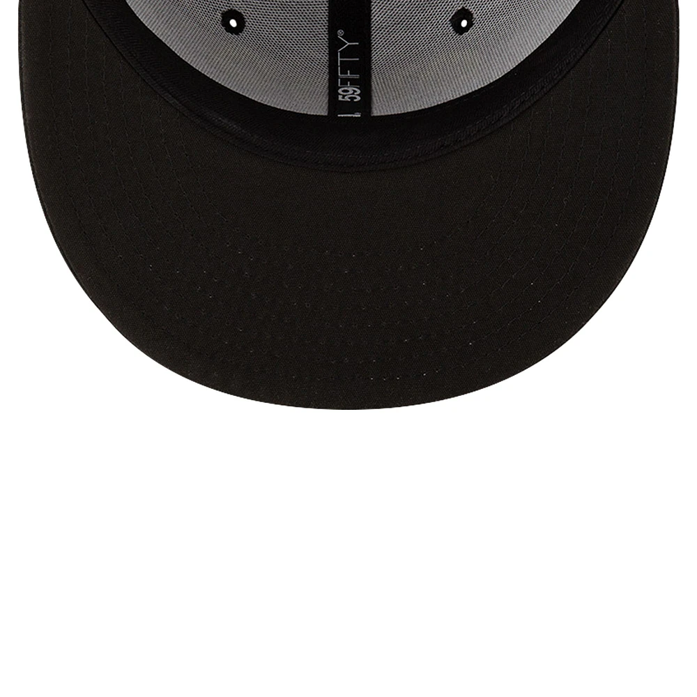 Casquette ajustée 59FIFTY New Era noire sur le thème des Indiens de Spokane pour hommes