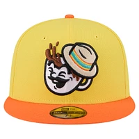 Men's New Era Yellow Spokane Indians Copa de la Diversión 59FIFTY Fitted Hat