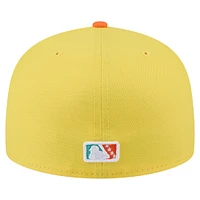 Men's New Era Yellow Spokane Indians Copa de la Diversión 59FIFTY Fitted Hat