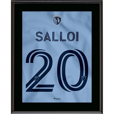 Plaque sublimée numéro 20 du maillot Hoops 4.0 de Daniel Salloi Sporting Kansas City 10,5" x 13"