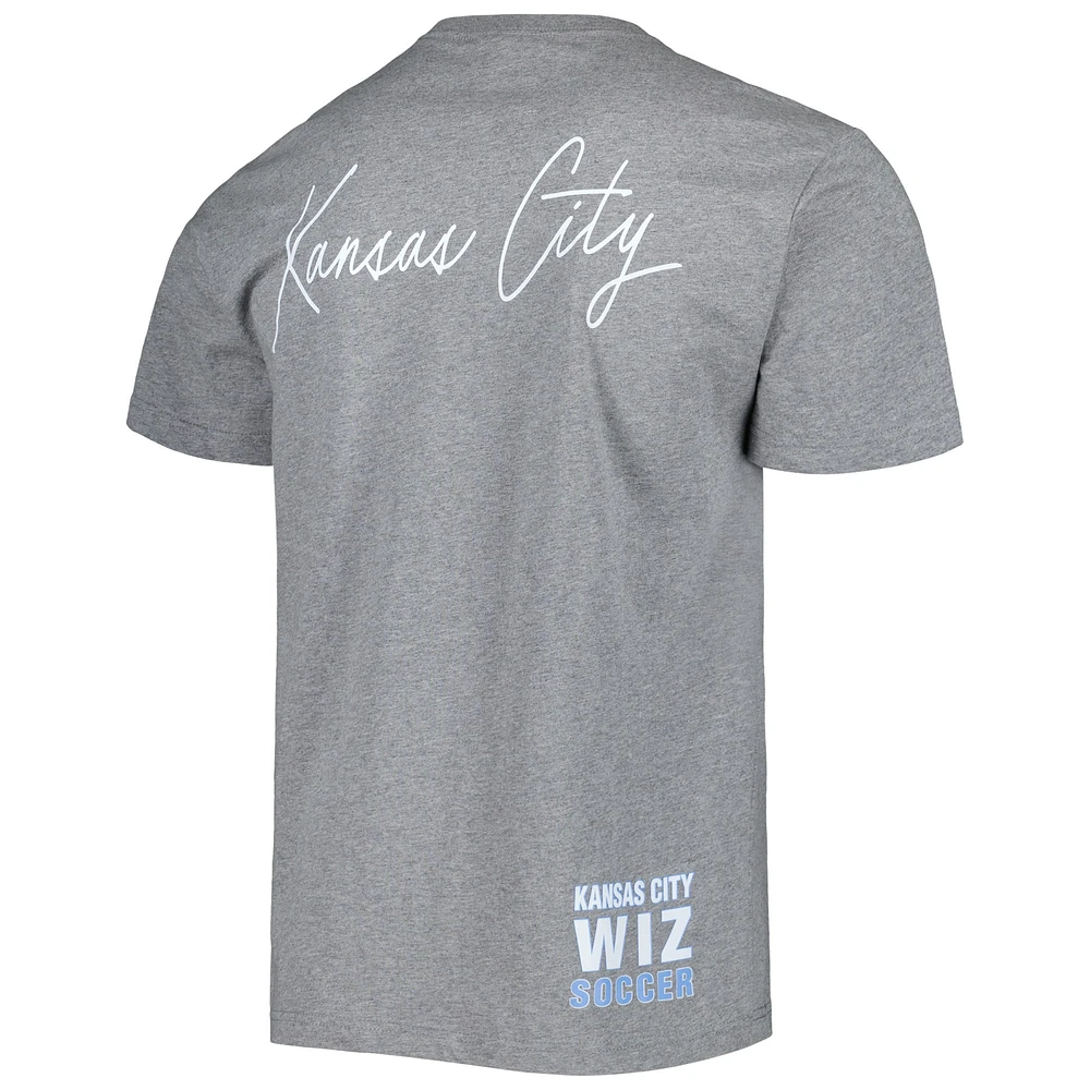 Men Mitchell & Ness Heather Gray Sporting Kansas City Tee
