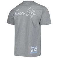 Men Mitchell & Ness Heather Gray Sporting Kansas City Tee