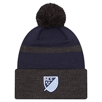 Men's New Era  Blue Sporting Kansas City 2025 Kickoff Cuffed Knit Hat with Pom