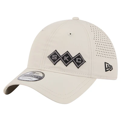 Men's New Era  Tan Sporting Kansas City Active 9TWENTY Adjustable Hat