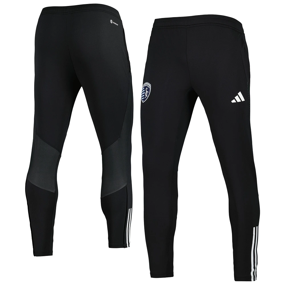 Men's adidas Black Sporting Kansas City 2023 On-Field Team Crest AEROREADY Training Pants