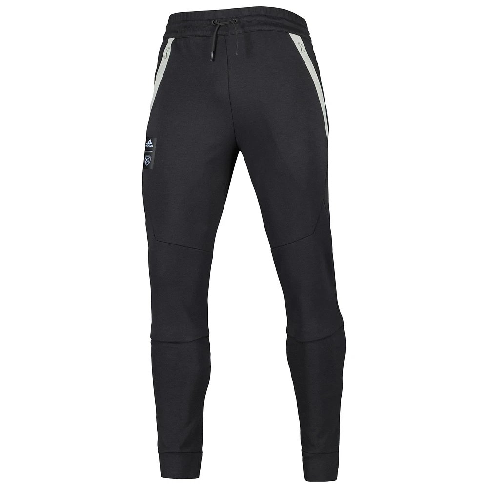 Men's adidas Black Sporting Kansas City 2023 Player Club Travel Pants