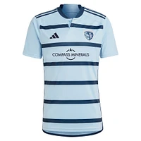 Maillot de joueur réplique adidas Erik Thommy Sporting Kansas City 2024 Hoops 4.0 bleu clair pour homme