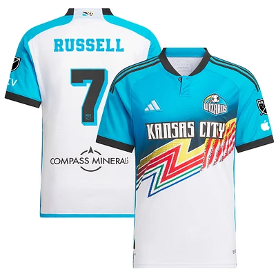 Maillot adidas Johnny Russell Sporting Kansas City 2024 Archive authentique pour homme, blanc
