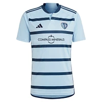 Men's adidas Light Blue Sporting Kansas City 2023 Hoops 4.0 Replica Custom Jersey