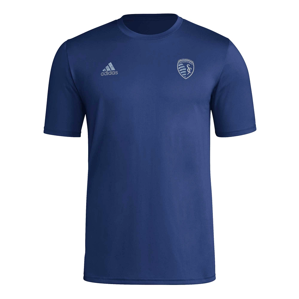 Men's adidas Navy Sporting Kansas City Local Stoic T-Shirt