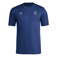 Men's adidas Navy Sporting Kansas City Local Stoic T-Shirt