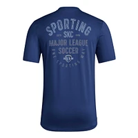 Men's adidas Navy Sporting Kansas City Local Stoic T-Shirt