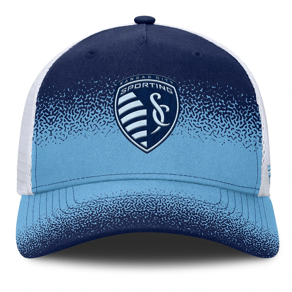 Men's Fanatics Navy Sporting Kansas City Libero Trucker Adjustable Hat