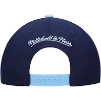 Men's Mitchell & Ness Navy Sporting Kansas City Team Script 2.0 Stretch Snapback Hat