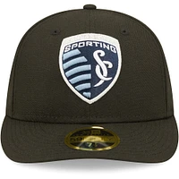 Men's New Era Black Sporting Kansas City Primary Logo Low Profile 59FIFTY Fitted Hat