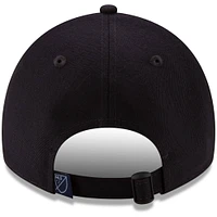 Men's New Era Navy Sporting Kansas City Jersey Hook Logo 9TWENTY Adjustable Hat