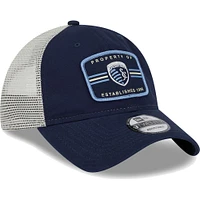 Men's New Era Navy Sporting Kansas City Property 9TWENTY Snapback Hat