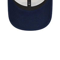 Men's New Era White/Navy Sporting Kansas City Team Stripes 9FORTY Trucker Snapback Hat