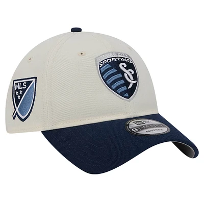 Casquette ajustable 9TWENTY New Era pour hommes, blanche, Sporting Kansas City 2024 Kick Off Collection
