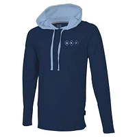 T-shirt à capuche raglan Stadium Essentials pour hommes, bleu marine, Sporting Kansas City Tradition, manches longues