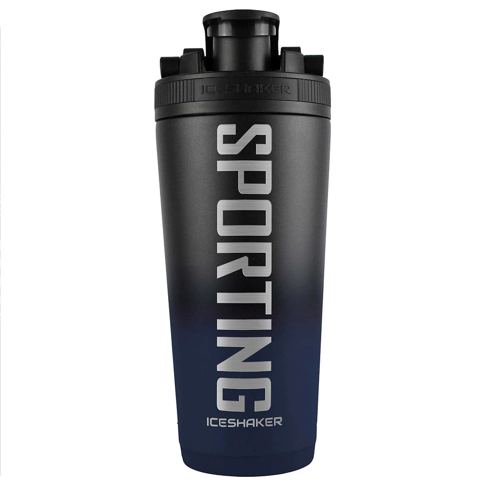 WinCraft Sporting Kansas City 26oz. Bouteille mélangeur à shaker à glace en acier inoxydable Ombre