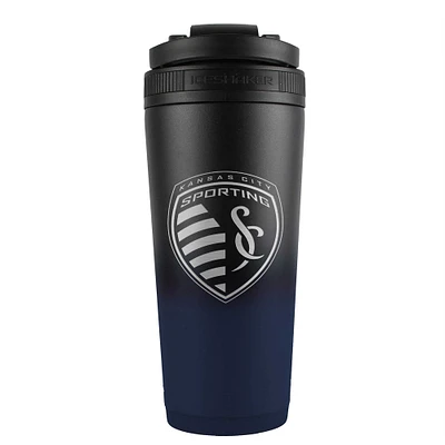 WinCraft Sporting Kansas City 26oz. Bouteille mélangeur à shaker à glace en acier inoxydable Ombre