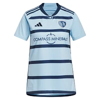 Maillot de joueur réplique adidas Erik Thommy Sporting Kansas City 2024 Hoops 4.0 bleu clair pour femme