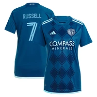 Maillot de joueur adidas Johnny Russell Navy Sporting Kansas City 2024 Diamonds Our Forever Replica pour femme