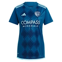 Maillot adidas bleu marine Sporting Kansas City 2024 Diamonds Our Forever Replica pour femme