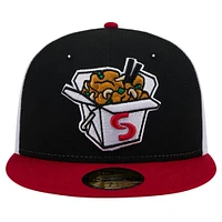 Casquette ajustée 59FIFTY noire New Era pour hommes, soirée à thème Cashew Chicken des Springfield Cardinals