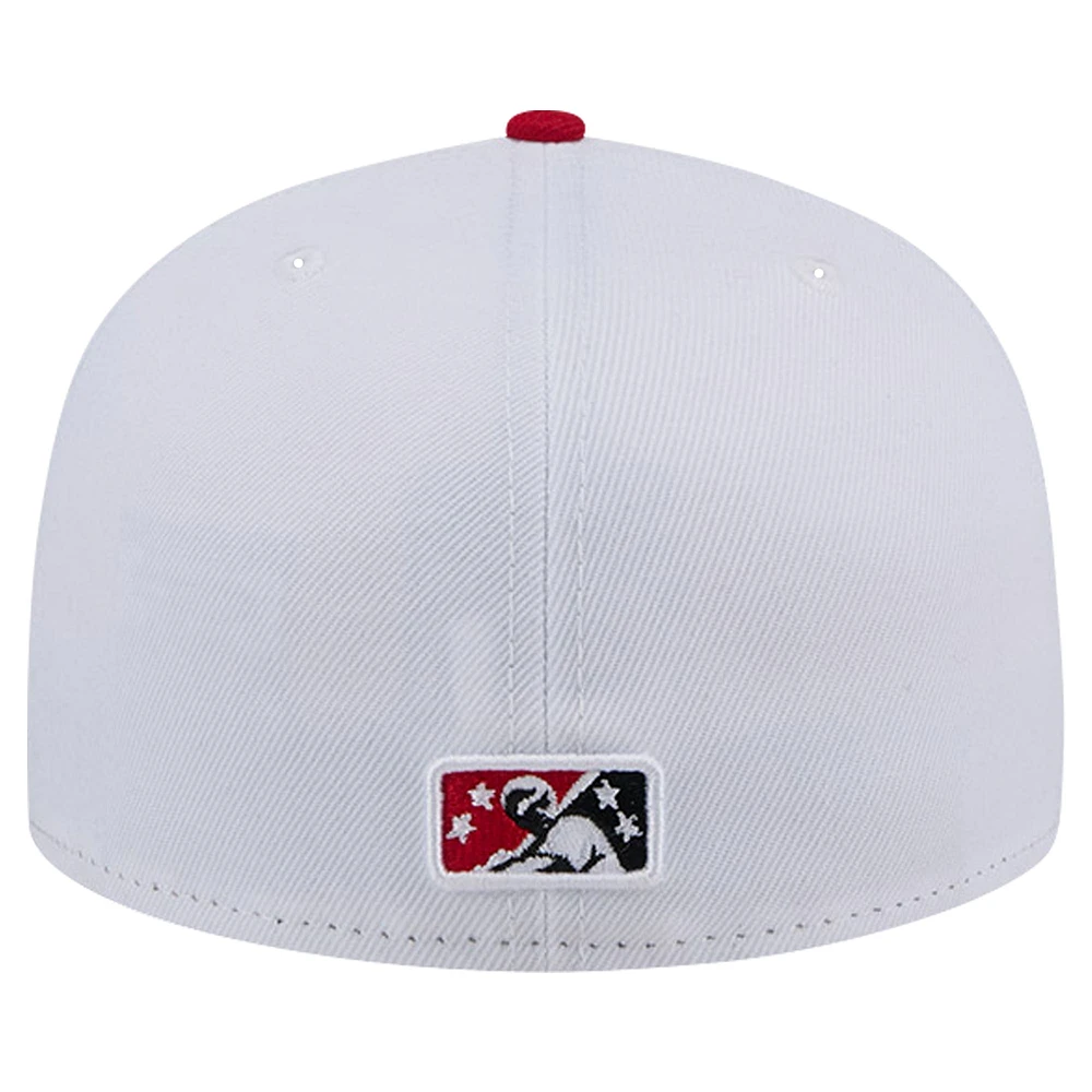 Casquette ajustée 59FIFTY noire New Era pour hommes, soirée à thème Cashew Chicken des Springfield Cardinals