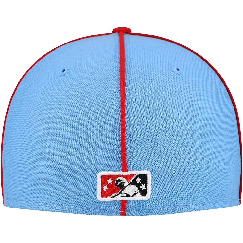 Men's New Era Light Blue/Red Springfield Cardinals Authentic Collection 59FIFTY Fitted Hat