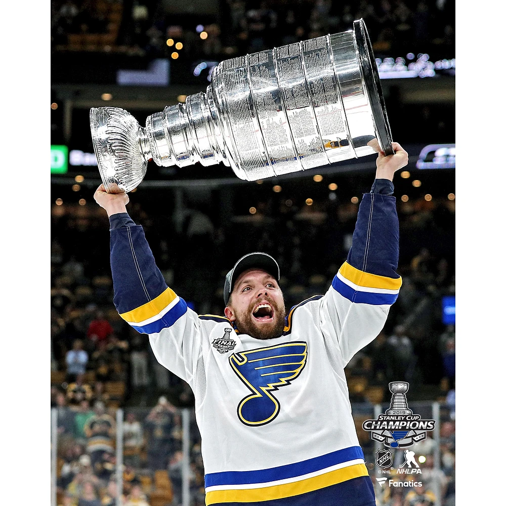 David Perron St. Louis Blues Unsigned 2019 Stanley Cup Champions Raising Photograph