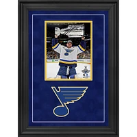 Jordan Binnington St. Louis Blues 2019 Stanley Cup Champions Deluxe Framed Autographed 8" x 10" Raising Cup Photograph