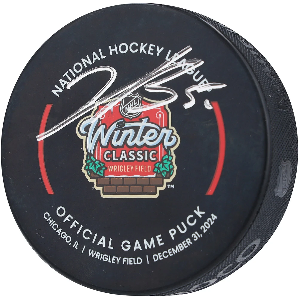 Jordan Binnington St. Louis Blues Autographed 2025 NHL Winter Classic Official Game Puck