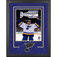 Jordan Binnington St. Louis Blues Deluxe Framed Autographed 16" x 20" 2019 Stanley Cup Champions Deluxe Raising Cup Photograph