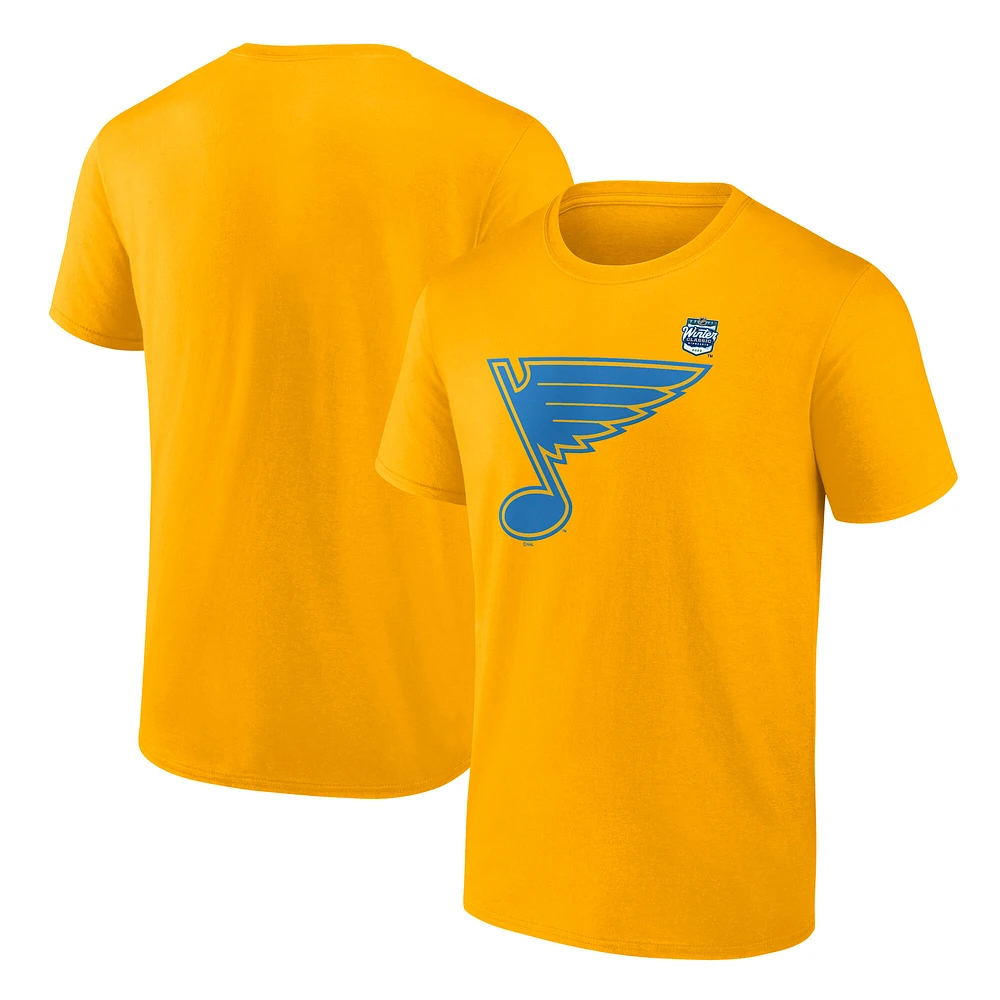 Men's Fanatics Gold St. Louis Blues Primary Logo T-Shirt