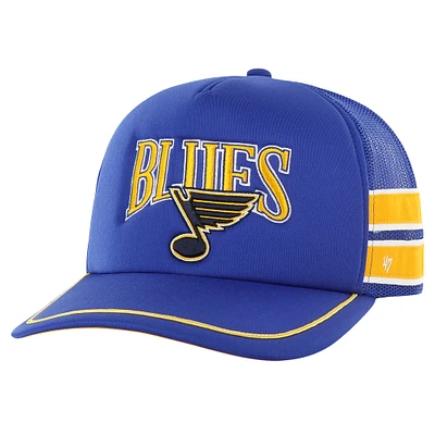 Casquette de camionneur Snapback '47 St. Louis Blues à rayures latérales bleues pour hommes